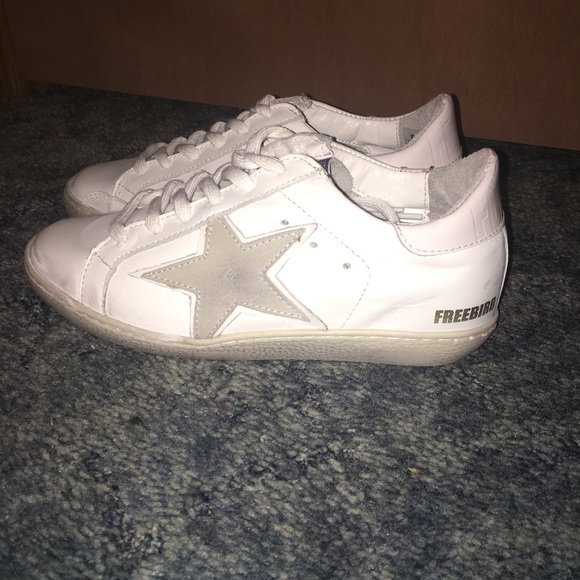 New Steven Madden Freebird White Leather Sneaker - Picture 5 of 8